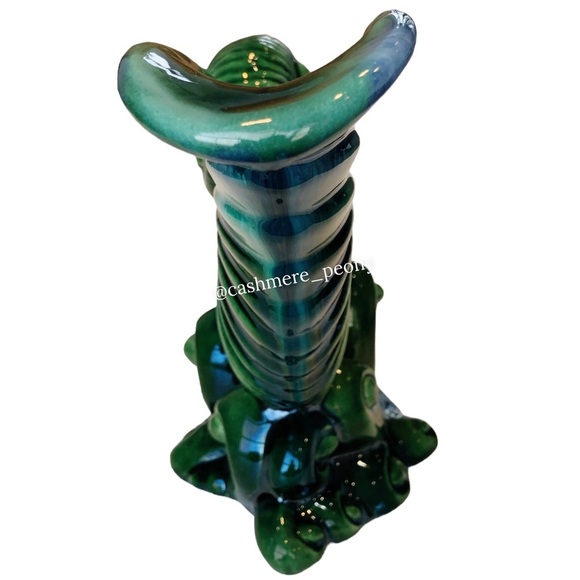 Vintage Royal Haeger Ceramic Green Nautilus Shell Vase Art Deco - Picture 5 of 9